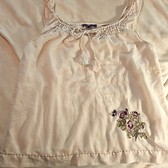 Silk, embroidered tank top M/Lg - Picture 1 of 4